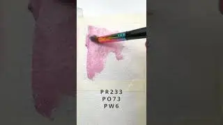 Cherry Blossom Pink &ndash; Holbein Granulating Watercolor Swatch & Pigment Breakdown