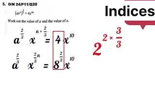 Past papers solution O level | How to solve questions related to indices | Maths with Muneer