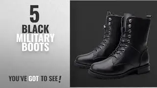 Top 5 Black Military Boots [2018]: Combat Boots Military Boots Woman's Punk Boots Martin Boots Lace