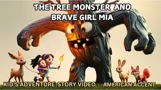 BRAVE GIRL MIA AND TREE MONSTER | kids adventure story | #AMERICAN ENGLISH | 2024 | TALKING ANIMAL
