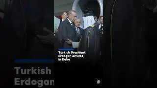 Turkish President Recep Tayyip Erdogan arrives in Doha for official meetings
