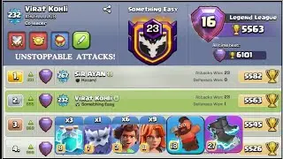 TH17 Legends League INSANE Attack! Root Riders + Valks with Yeti Mites Clone Trick | Clash of Clans