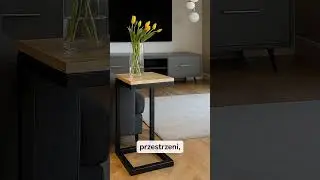 Stolik pomocniczy HELPO &ndash; dąb + aluminium, styl & funkcjonalność - ouki.pl