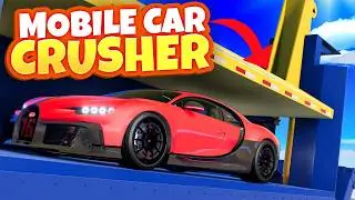 I Put a Bugatti Into a MOBILE Car Crusher! (BeamNG Drive Mods)