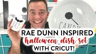 RAE DUNN INSPIRED HALLOWEEN DISH SET WITH CRICUT!
