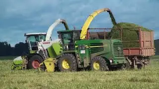 JOHN DEERE  и CLAAS кто быстрей.