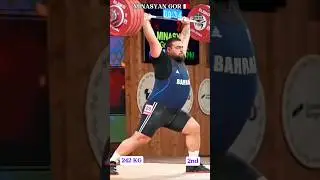 Gor Minasyan 242kg Clean & Jerk 🔥 | Silver Medal 🥈 IWF 2025 #shorts #weightlifting #iwf #viral