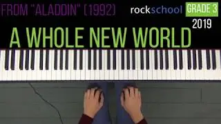 2019 Rockschool Grade 3: A Whole New World - Aladdin | Piano cover with sheet music