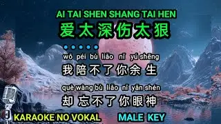 Ai tai shen shang tai hen 爱太深伤太狠 - Male - karaoke no vokal (cover to lyrics pinyin)