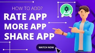 How to Implement Rate App, Share app, More App in Android Studio | Code Vantage