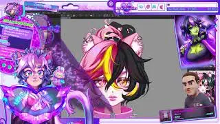 Catgirl art hours Vtuber Model Art -Watch on twitch.tv/spatsula