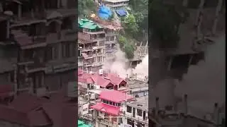 House Collapse Due to Landslide Shocking Footage