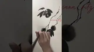Japanese traditional ink | Sumie | Suibokuga | Persimmon
