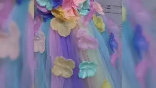 Kids Pastel Fairy Handmade Tutu Dress - Flower Girl Wedding Party Dress