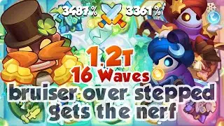 BRUISER too strong, Beats TWINS, get Nerf - 16 Waves 1.2 Trillion - RUSH ROYALE
