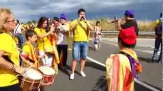 Grallers i timbalers de Botarell a la Via Catalana