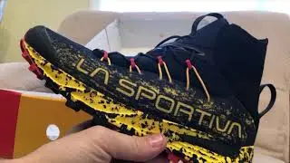 La sportiva uragano gtx waterproof trail running shoes black and yellow mountain running mud run