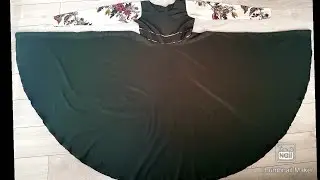 Full flayer umbrella dress design cutting and stitching
