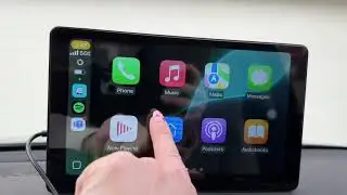 BOXGVO Wireless Carplay Screen for Car with 4K Dash Cam, Real time GPS Navigation with Voice Control