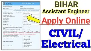 Bihar Assistant Engineer (Civil/Electrical) Online Apply