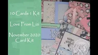 10 Cards (+ Bonus) 1 Kit Love from Lizi November 2020 Card Kit - with Sarah
