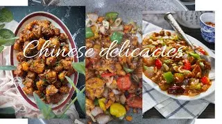 Honey chilli cauliflower and chilly mushroom!