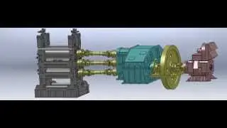 Conventional type 3-Hi rolling mill stands with volant & gear box