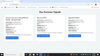Live Crypto Signal Bot Using Dexscreener API | Flask + Telegram Alerts + Web Dashboard