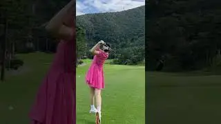 문지은 &ndash; 푸른 코스 위, 시원한 원피스 스윙&ldquo;Moon Ji-eun &ndash; Effortless Swing in a Breezy Dress&rdquo; #golf #golfswing #골프스윙