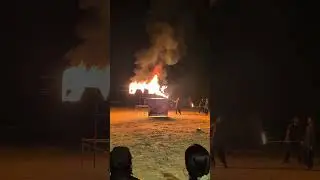 🔥 Fire Art Show | Mesmerizing Flames & Hypnotic Performance ✨ #chilltone #fire #shorts #beach