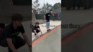 Первый раз в скейтпарке 😅