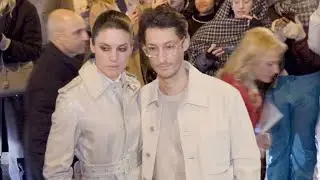 Usher, Natasha Andrews and Pierre Niney arriving at the AMI - Alexandre Mattiussi Show in Paris