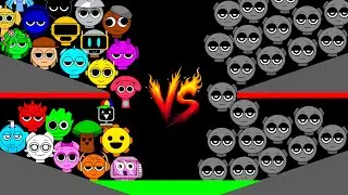 SPRUNKI VS GREY Marble Race in Algodoo - Sprunki Marbles Game! Who Will Be The Champion?