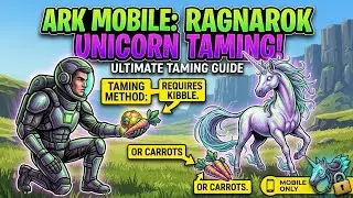 #ARK: ultimate mobile edition #Ragnarok taming max level unicorn 🦄 🌈 