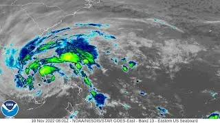 2022 Nicole - 2 Kilometer Resolution Infrared Satellite Imagery Animation (HD 1920x1080)