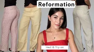 Обзор и примерка REFORMATION | Брюки Vida с низкой талией