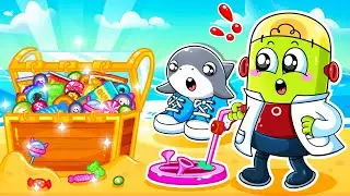 Candy Treasure Hunt on the Beach🍭😆😍| Funny Cartoon For Kids By Matt, Not Again!