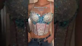 Eras tour outfit DIY  rhinestone corset tutorial ￼￼