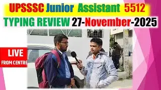 🛑 Typing Review of Junior Assistant Typing 5512 Post  #upsssc_junior_assistant #live
