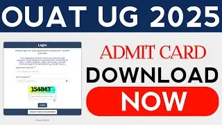 OUAT 2025 Admit Card Download📄 ( website opened )