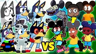 Bluey VS Amanda The Adventurer ALL PHASES | Friday Night Funkin'