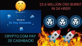 CRO COIN BREAKING NEWS!!! MASSIVE BURN + CRYPTO.COM PAY TRIPLE CASHBACK