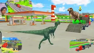 Euro Dino Animal Transport Truck 🚚 Driving Simulator || Dino Transport Truck Simulator.
