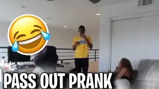 PASSING OUT PRANK ON GIRLFRIEND.... *cute reaction*