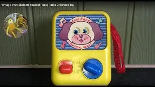 Vintage 1990 Shelcore Musical Puppy Radio Children&rsquo;s Toy