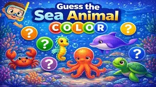 Guess the Sea Animal Color 🌊🐠 Colors with Sea Animals for Kids | Fun Learning Game | Kids Learn