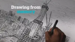 Artist with autism draws Mexico City from memory
