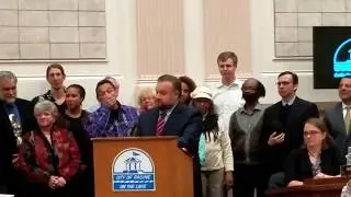 Cory Mason sworn in as Racine mayor.
