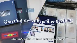 starting my enhypen collection ✰ album haul/unboxing + setting up my photocard binder for jay & jake