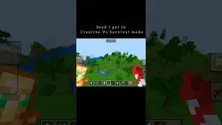 Seed I get in creative mode Vs Survival mode 🤔 #minecraft